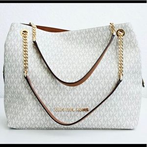 Michael Kors Jet Set Chain /shoulder Vanilla Acorn